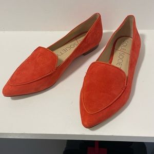 Sole society red/orange suede flats
